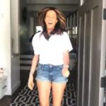 Nicole Ari Parker Instagram - When your friend who moved to TEXAS sends you a Text saying she's SORRY she can't be there on yr bday...then RINGS the bell 2 SECONDS later...and moves the 🎈🎈🎈out of her face.... TOTAL SCARY HAPPY @nikkichuhome A. I am hard to surprise (i always find the presents from Santa by accident in the garage..my whole life ) 😔 B. I thought we were gonna just have a nice chill day at home 🏠 C. That's her doormat at my front door from her home collection 🤣 #birthdaysurprises #yallgotme #soawesome #💕💕💕