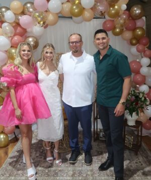 Nicole Franzel Instagram - happy wedding shower to my favorite brother, Jesse & soon to be sister, Ashley! 🤍 everything was so beautiful and I can’t wait to continue to celebrate you two 🥂 love you!! 🥰