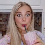 Nicole Franzel Instagram - Valentine’s Day inspired pink smoothie recipe 💗🍓 This smoothie is full of Vitamin C, Potassium, and the @ThorneHealth Collagen promotes glowing skin, healthy hair, & reduced fine lines wrinkles! It’s super tasty, festive, and has so many benefits! 😋 INGREDIENTS: 1 banana 🍌 1 cup strawberries 🍓 3/4 cup of raspberries ½ cup of almond milk 🥛 1 scoop of @ThorneHealth Collagen Plus 🤍 Just blend it all together, garnish with fruit if desired, and enjoy!! Be sure to save this & let me know if you try it 🥰