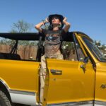 Nicole Lynn Williams Instagram - Living my best desert life 🌵 🤠 Custom Beaded Bra and earrings @jesuisjeniece @jeblancisalive