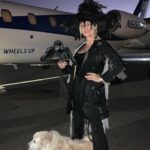 Nicollette Sheridan Instagram - The Lion🦁, The Witch🧙🏻‍♀️ and The Jet🛩! Oliver loves Halloween costumes🖤! Who needs a broomstick?? 🚫🧹👎 Happy Halloween! @wheelsup8760 #wheelsup #happyhalloween #olivertravels