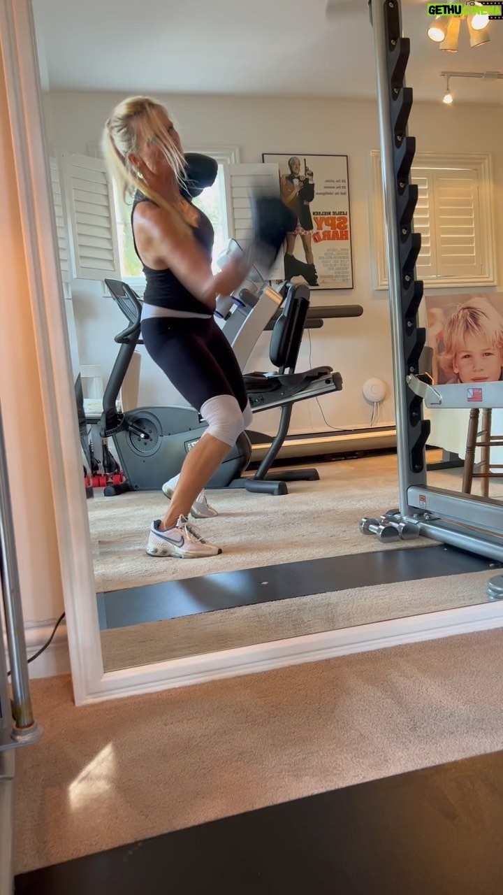 Nicollette Sheridan Instagram - Creating your own crazy cardio…try doing this to 20 songs! 🤪 Pizza, pasta and ice cream buhbye!!!!! 🥰😍😎