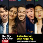 Nigel Ng Instagram – It’s official – I’m hosting @netflixisajoke Asian Nation with these amazing comics 🧡 ONLY tickets left for Hollywood Palladium (May 9), link in bio 🔥

Nieces and nephews, wear orange if you wanna get roasted. Regent Theater (May 7) is already SOLD OUT! See you there at both shows