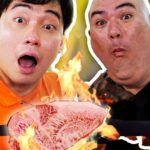 Nigel Ng Instagram - Uncle Roger and his meat ft @gugafoods Full weejio on YT #wagyu #steak #saltbae
