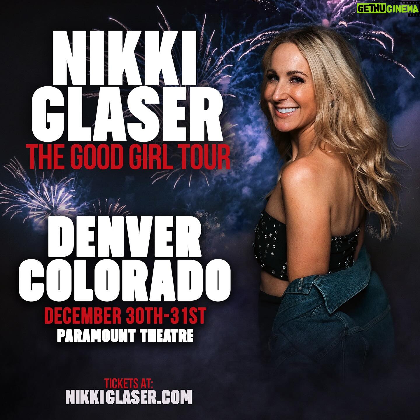 Nikki Glaser Instagram - NEXT WEEK! DENVER! What a perfect gift idea if I do say so myself. #nyee #nye2023 . . . . . . #nikkiglaser #nikkiglaserpodcast #denver #denvercomedy #paramountdenver #paramounttheater #newyearsevedenver #visitdenver