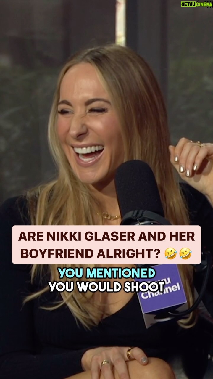 Nikki Glaser Instagram - Total blast having the absolute star of the @tombrady Roast on @richeisenshow today but we had to know…is everything cool between @nikkiglaser and her boyfriend after her walkoff joke that night?