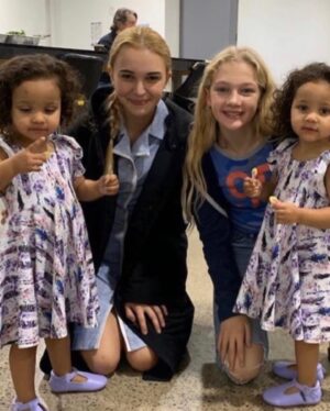 Nikki Roumel Instagram - Our little flashback family 💛🍑 Tiana and Tiara my talented beautiful friends who have taught me so much happiness. Ben from meeting you in the chemistry read to spending so much time on set with you filled with laughs after intense scenes and games with the kiddos. Leo when you said you loved us it made our hearts melt, making you laugh, playing games and wearing the bracelet you made me. Camilla we bonded immediately you were so good with Leo and our cuddles between takes in the mayor office. Sarah in season one, my first little sister and when I asked you for acting advice because you immediately blew us all away. Rodrigo I felt so close to you immediately (our characters were engaged after all) and you never failed to make us all laugh so fun to play off of you. Tommie having our deep conversations sharing your wisdom, light and true badass vibes. Kyle an immediate crush on you obviously to you becoming one of my closest friends I’m coming to visit soon! Not pictured George (Marty) hearing about your adventures and life journeys so far makes me excited for life ahead! Kerri-Ann, Lauren and Ilan shooting in the cozy shop together laughing and eating crafty makes me excited for our reunion (soon please). Yath why don’t we have any pics together? Shooting in the cold and eating those sandwiches over and over, FaceTimes with Mel soon! I adore each and everyone one of you to those of screen and to our beautiful hard working, dedicated, non stop friends behind the scenes! 💛🍑