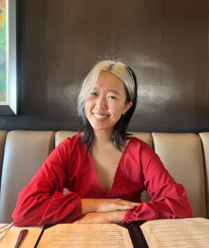 Nina Lu Instagram - one sister has been wanting to try steak tartare for 5 months, 
the other sister owes the first sister a birthday gift,
✨steak tartare for lunch✨