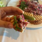 Nina Lu Instagram – one sister has been wanting to try steak tartare for 5 months, 
the other sister owes the first sister a birthday gift,
✨steak tartare for lunch✨