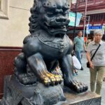 Nina Lu Instagram – My newest obsession is the fact that every traditional Chinese Lion statue pair has a female lion with a baby lion under her paw and a male lion with a ball under his paw!!! (Because women raise the young and men… get to play basketball??? 😀)