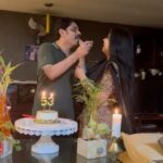 Niranjana Anoop Instagram - From wanting a boy child to loving me more than anything ever possible is the most treasured part of life that I experience … Acha I love you to bits 😘 Happiest Birthday ! Your hugs are the only thing that keeps me going and your eyes that keep telling me things are gonna be alright will be my belief in life ♥️ Mwah 😘 #acha#mymansbirthday