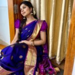 Niranjana Anoop Instagram – Loving these pictures @femy_antony__  also the make up and the exclusive saree drape ♥️✨