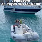 Nisa Sofiya Aksongur Instagram - Markete hep en küçük mü yollanır ? 😅 #nisasofiya #tekne #tatil #mizah