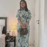 Nisha Agarwal Instagram - Summer.. this coord set screams summer from the print to the fabric ❤️ Wearing @sagebymala @intriguelook #summer #summerfit #summerwear #cottons #linens #coordset