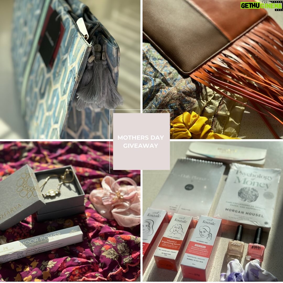 Nisha Agarwal Instagram - ~MOTHERS DAY GIVEAWAY~ Hello lovelies, I’m giving away these 4 packages to 4 wonderful women or men for their mothers or super moms themselves. All you need to do is; 1) Like this post 2)Share it on your story 3)Comment and share your mother’s day wishes below. *within India only Winners will be announced on the 9th May! Wishing you all strength, love and happiness always ❤️ Love, N