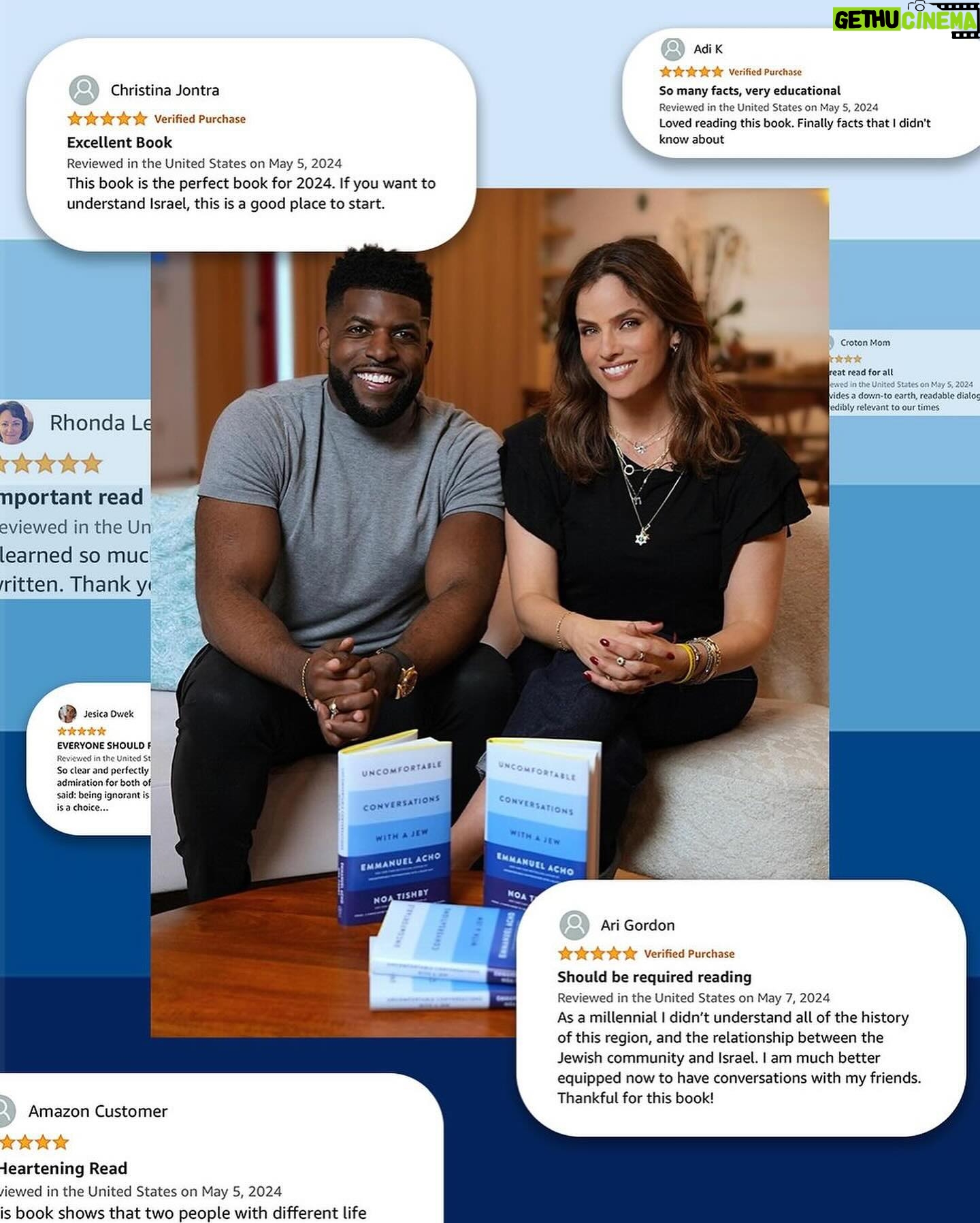 Noa Tishby Instagram - Oh what a day… I just found out that our new book “Uncomfortable Conversations with a Jew” made it on the @nytimes best-selling list…. In addition my first book: “Israel - a Simple Guide to the Most Misunderstood Country on Earth” just made it back on the list which means I have two books on The NY Times list at the same time and I am speechless and beyond grateful… Thank you to my coauthor the incredibly talented thoughtful and brave @emmanuelacho. Your curiosity, passion and commitment made all this possible. You are a truth warrior and I love and appreciate you so so much. Thank you so much to everyone who purchased a copy of our new book and made all this possible. This book is meant to be a resource for our communities. It’s meant to inspire hope amid these tough times, and we hope we are able to do just that. I love you all so so much. Xo Noa
