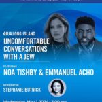 Noa Tishby Instagram - ANNOUNCEMENT: I’m hitting the road with @emmanuelacho to talk about our new book, “Uncomfortable Conversations with a Jew”. I’ll be in NYC, Philly, LA, and Long Island. And there will be some awesome moderators too, including #BretStephens @mandanadayani @yoavdavis and @sbutnick. Head over to my stories to get your tickets now. See you soon! To get my kibbutz Nir Oz T-shirt and many more @haachim_restaurant