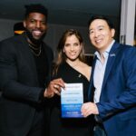 Noa Tishby Instagram - The NYC book launch of “Uncomfortable Conversations with a Jew” with @emmanuelacho. Thank you @tizzielisch for hosting us. Dress: @nililotan Make up: @lisaaharon Hair: @paulwarrenhair Style: @yaelquint