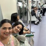 Nusrat Imroz Tisha Instagram - My first visit on Metro Rail with Honourable Prime Minister. Outfit: @meherofficials #tisha #nusratimrosetisha #imrose #metrorail #withpm