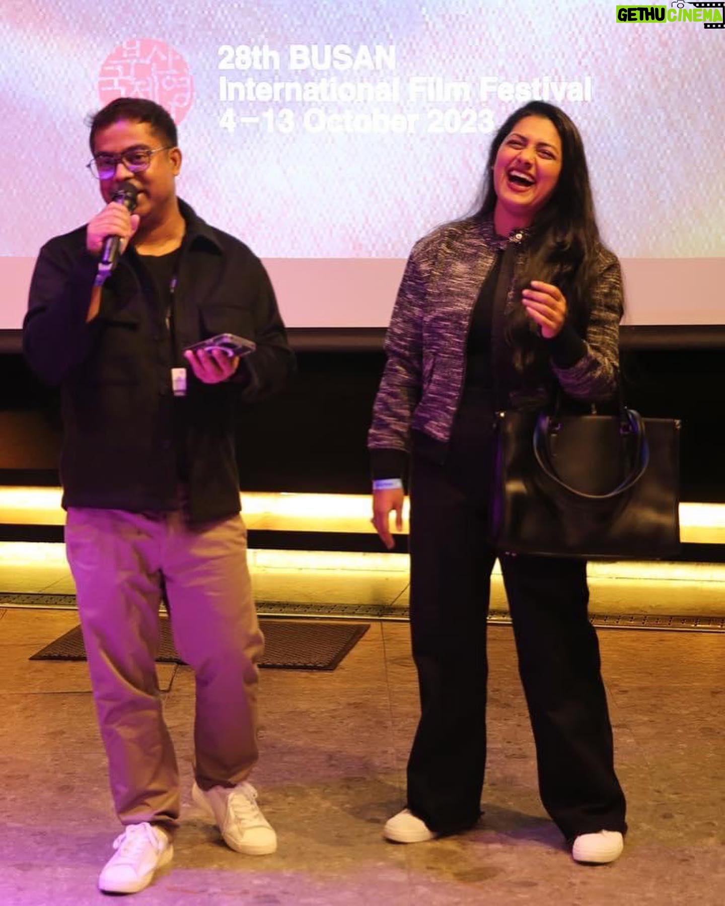 Nusrat Imroz Tisha Instagram - Chorki Bangladesh night at Busan International Film Festival . Thank you, Chorki, for arranging such a wonderful event. #tisha #nusratimrosetisha #imrose @chorkiofficial @busanfilmfest #bangladeshnight #korea