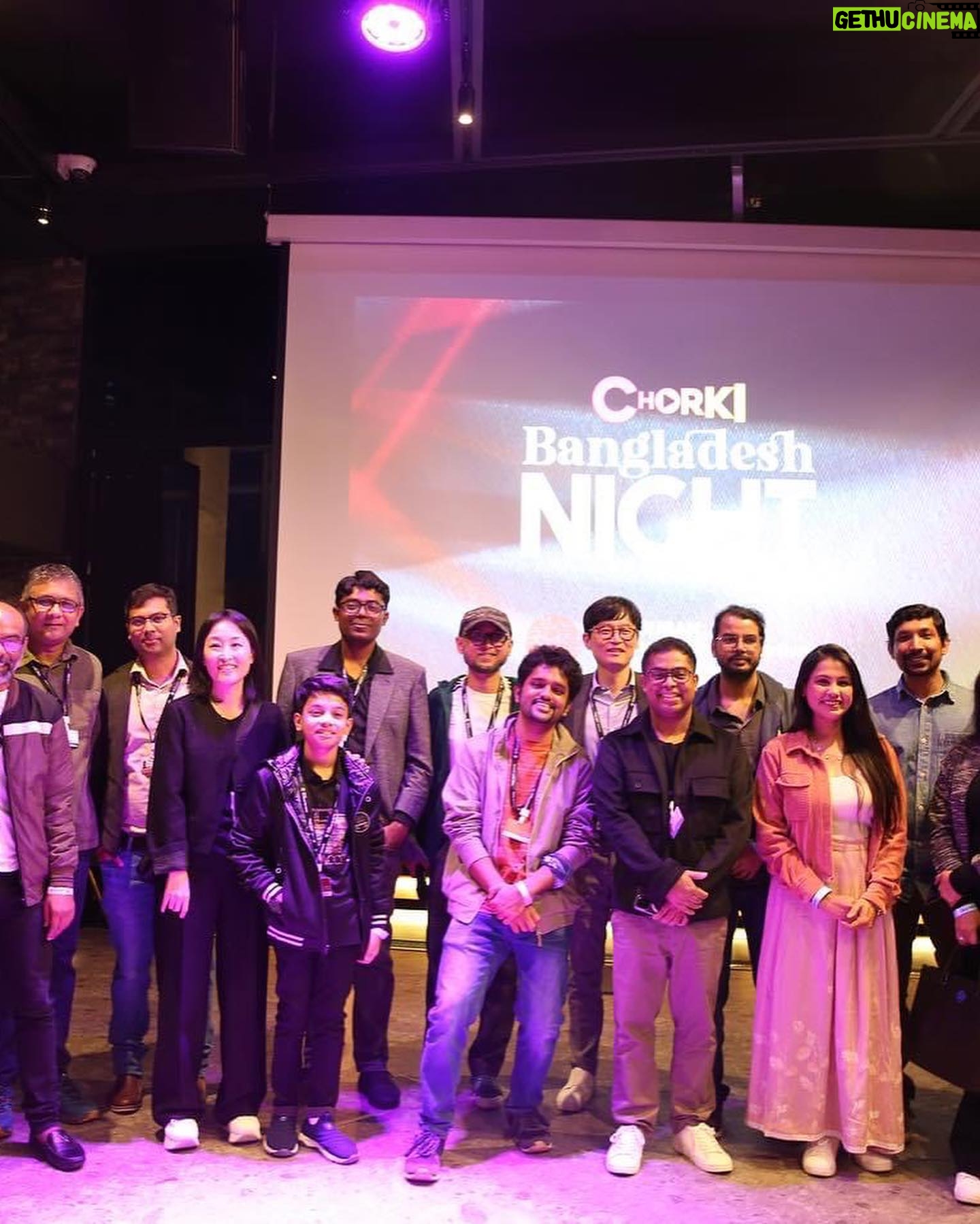 Nusrat Imroz Tisha Instagram - Chorki Bangladesh night at Busan International Film Festival . Thank you, Chorki, for arranging such a wonderful event. #tisha #nusratimrosetisha #imrose @chorkiofficial @busanfilmfest #bangladeshnight #korea
