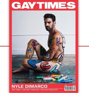 Nyle DiMarco Instagram - This front cover is very special to me. The Sign Language for “I Love You” 🤟🏽 is painted all over my body.  Why? Because love conquers all. Love is powerful. And because I LOVE to love. I love who I am. I love people. I love everything in life.  We need to spread love everyday ❤️🤟🏽🤟🏽🤟🏽🤟🏽🤟🏽 Thank you @gaytimes
Photographer: @taylormillerphoto
Words: @lewiscorner
Styling: @andrewgelwicks
Body art: @cachofalconart
Grooming: @ttulvemakeup
Videographer: @meowcaity