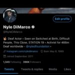 Nyle DiMarco Instagram - i’m never deleting my Twitter 😂😂😂😂 (swipe left!!!!)