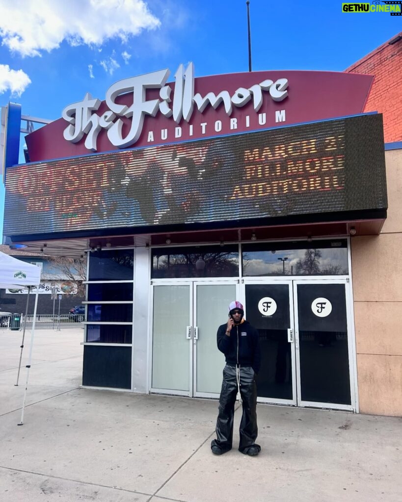 Offset Instagram - Denver Colorado tonight Fillmore meet me there 8pm