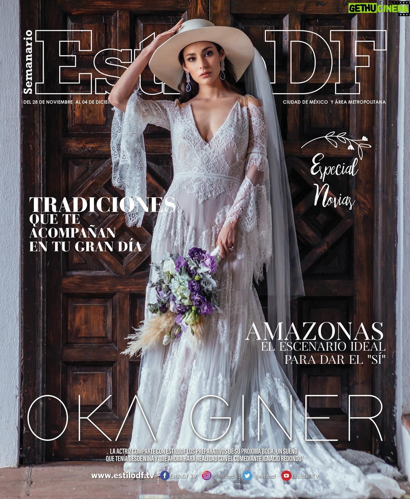 Oka Giner Instagram - Hoy es Lunes de #EstiloDF en portada tenemos a @okaginer 👰🏻♀️✨ La actriz comparte con EstiloDF los preparativos para su próxima boda, un sueño que tenía desde niña y que ahora hará realidad con el comediante Ignacio Redondo. 📍 @boschettoeventos