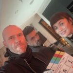 Olga Kurylenko Instagram - On set with these awesome guys 🤩 #Misdirection @olivertrevena @frankgrillo1