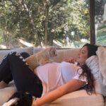 Olivia Munn Instagram – To the pups who made me a mom first…. I love you Chance   Frankie. 🐶🐶 #mothersday 
(that’s Malcolm in my belly 💙)