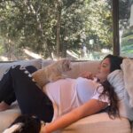 Olivia Munn Instagram - To the pups who made me a mom first…. I love you Chance Frankie. 🐶🐶 #mothersday (that’s Malcolm in my belly 💙)