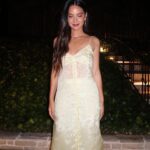 Olivia Munn Instagram - Had so much fun celebrating @dwyanewade’s induction into the Hall of Fame last night! Congrats D! 🤩🏀 Dress: Bottega Veneta Shoes: @Gucci Jewels: @anitakojewelry