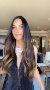 Olivia Munn Instagram - Wedding Guest 💒 Makeup @dianebuzzetta / Hair @cherilynrachelle / Jewels pulled by @highheelprncess — Necklaces @alzainjewellery @jaipurgems / Rings @ralphmasri @levian_jewelry / Outfit from an Instagram ad 😉 Celebrating the wedding of my sweet friend @kelleylcarter ❤️