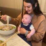 Olivia Munn Instagram – Crazy phở you 🍜. Malcolm goes to his first restaurant.