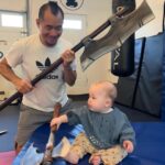 Olivia Munn Instagram - Had to do a birthday post for one of my closest friends whose strength and eternal optimism inspired me from the very first day we met. HAPPIEST BIRTHDAY @teambillieve!!!! Ken was my fight coordinator and trainer on X-Men: Apocalypse. We became instant family. He’s a martial arts master, an expert swordsman, a champion, a friend, a dog lover, a rescue dog owner, a father, a husband, a son and proof positive that, at the age of 50, Asian Don’t Raisin! Love you Ken!! Here’s to another 50. 🎂🫶🏻🥋⚔️ (Yes, that’s Malcolm in all those photos 😍)