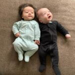 Olivia Munn Instagram – Penny Levy   Malcolm Mulaney, 8 weeks old, born hours apart and across the hall from each other. #meetcute