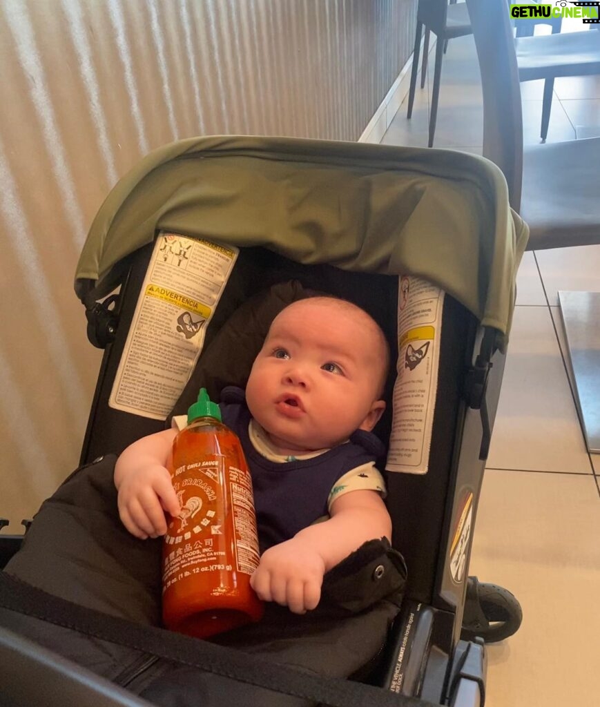 Olivia Munn Instagram - Crazy phở you 🍜. Malcolm goes to his first restaurant.