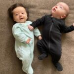 Olivia Munn Instagram – Penny Levy   Malcolm Mulaney, 8 weeks old, born hours apart and across the hall from each other. #meetcute