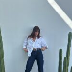 Olivia Rouyre Instagram - alllllll about the @guessjeans 🕺🤞🏻👾 #GUESSJEANSCompound