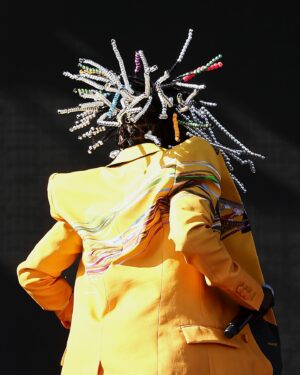 Olivier Rousteing Instagram - LAURYN HILL in BALMAIN HOMME  in @princejyesi for BALMAIN 💛♥️🧡
ICON ONLY 
Coachella 2024 styled by @raheem111