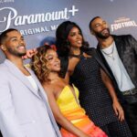 Omari Hardwick Instagram - The train is coming & the fantasy will be made real November 25th! Thank you my beloved our & my hometown of the A….for rolling out the green carpet for this special team of producers, film maker, cast & crew!🙏🏾 #FantasyFootball on @paramountplus ❤️🦅🖤 📸: @ceopeso Shouts: my bro @clay_visions @billieegene @sobellemakeup @just.jalon