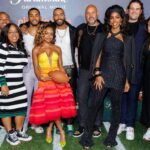 Omari Hardwick Instagram - The train is coming & the fantasy will be made real November 25th! Thank you my beloved our & my hometown of the A….for rolling out the green carpet for this special team of producers, film maker, cast & crew!🙏🏾 #FantasyFootball on @paramountplus ❤️🦅🖤 📸: @ceopeso Shouts: my bro @clay_visions @billieegene @sobellemakeup @just.jalon