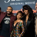 Omari Hardwick Instagram - The train is coming & the fantasy will be made real November 25th! Thank you my beloved our & my hometown of the A….for rolling out the green carpet for this special team of producers, film maker, cast & crew!🙏🏾 #FantasyFootball on @paramountplus ❤️🦅🖤 📸: @ceopeso Shouts: my bro @clay_visions @billieegene @sobellemakeup @just.jalon