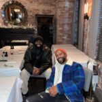 Omari Hardwick Instagram - Pic 1: The Pre Production. Pic 2: The Post Production. = You are both individually & most importantly…COLLECTIVELY becoming masters of both. Humbled always that you young giant brothers have asked me to be a part of your production. I’m in hellified company with Nick “St. Patrick”💪🏾 It’s not ironic that I’m posting this while 10 feet away from you JT, in Ma’s crib, while getting ready to go to your gala JB. 🙏🏾💚 #7 #0 #MVPtalkMVPwalk #aFULLbagOFaDUO 🦅🚀