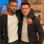 Omari Hardwick Instagram - Thank You As Always My Friends kellyripa & @instasuelos ….for having me over for “breakfast”. Always a filling and righteous hang.🙏🏾💜 * P.S. Y’all Should Tie The Knot…What Are You Waiting For?!😘