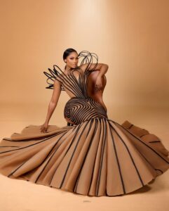 Osas Ighodaro Instagram - ✨ ART at #AMVCA10 ✨ Dress | @veekeejames_official Makeup | @lokengoo Hair | @touchofibee Photography | @officialphotofreak #AMVCA10 #OsasIghodaro #blessed ✨