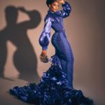 Osas Ighodaro Instagram - 💙 Time for the ‘Time 100’ Gala 💙 📸 | @photogirlnaija 👗 | @dorhann_ 👛 | @_emmanuelgoodnews (styling) 💄 | @dorannebeauty 💇🏾‍♀️ | @touchofibee 📍 | New York City #Time100Gala #Time #blessed 💙