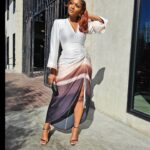Osas Ighodaro Instagram - ✨ We all loved this dress… alot! Got to hit ya’ll with more pics bc …why not 😎🤎🔥 👗 | @thestudiobysbym @s.b.youme ✨✨✨