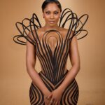 Osas Ighodaro Instagram - 🖤🤎🖤 Dress | @veekeejames_official Makeup | @lokengoo Hair | @touchofibee Photography | @officialphotofreak #AMVCA10 #OsasIghodaro #blessed ✨